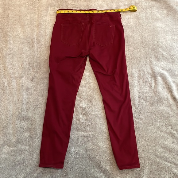 Hollister Maroon Jean Leggings size 11R - Picture 4 of 4